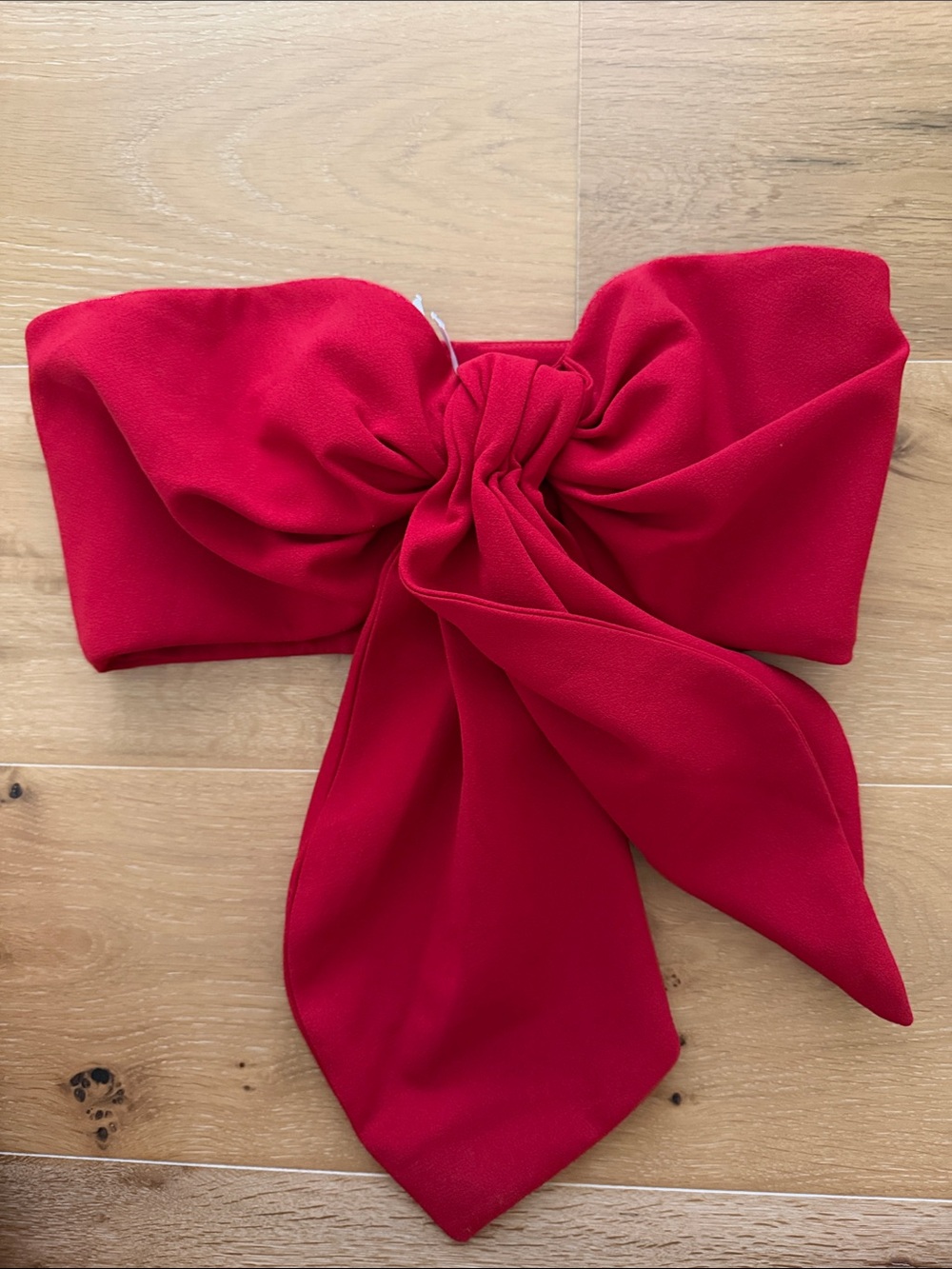 Moda Zeta Red Bow Front Laso Tube Top NWT